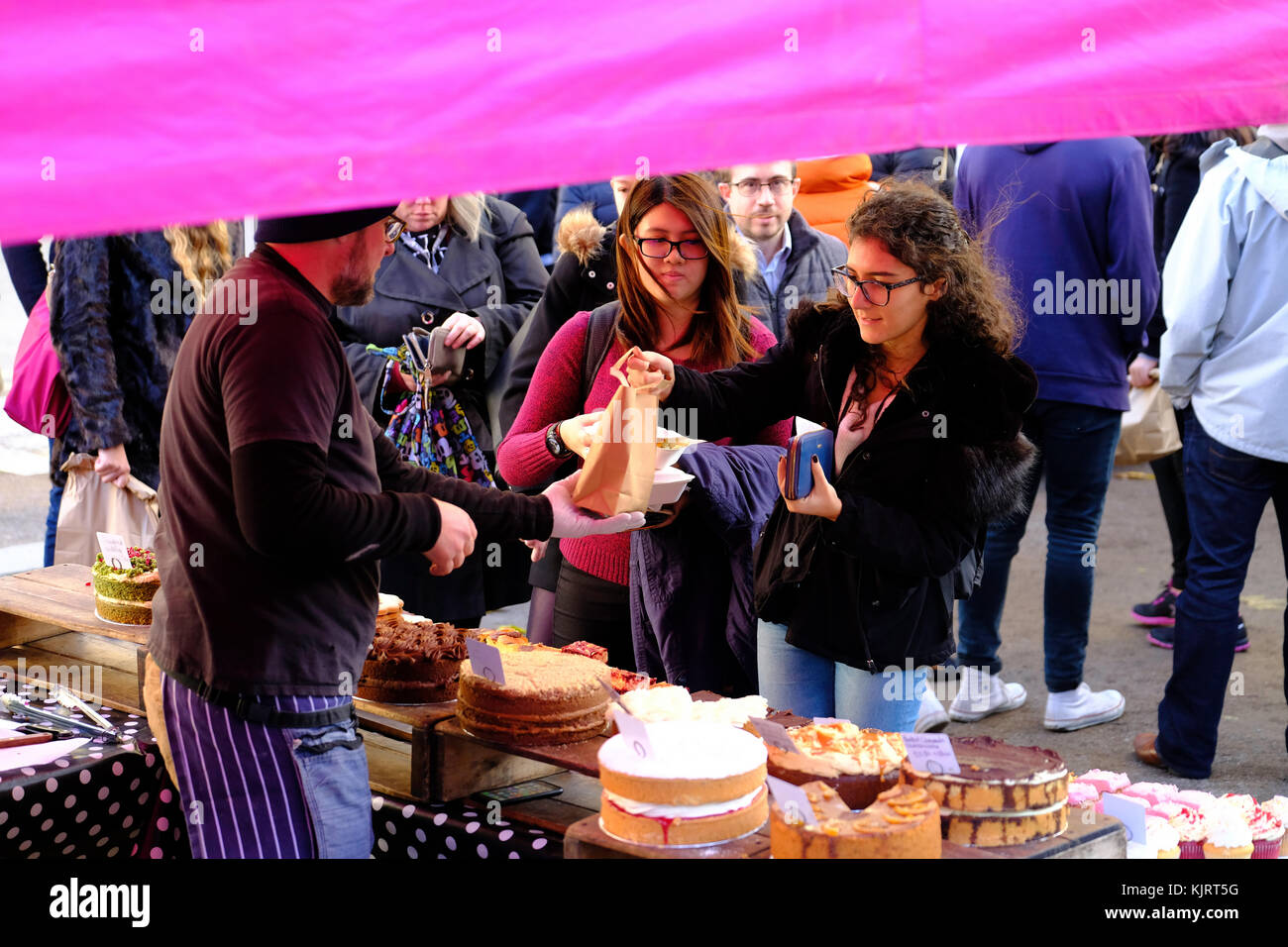 Bloomsbury Farmers Market, London, Vereinigtes Königreich Stockfoto