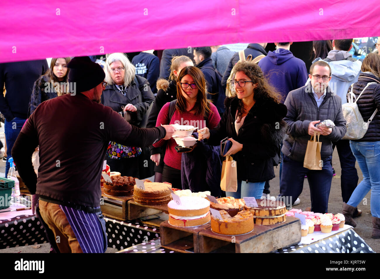 Bloomsbury Farmers Market, London, Vereinigtes Königreich Stockfoto