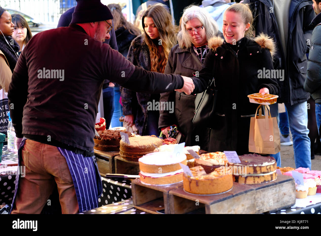 Bloomsbury Farmers Market, London, Vereinigtes Königreich Stockfoto