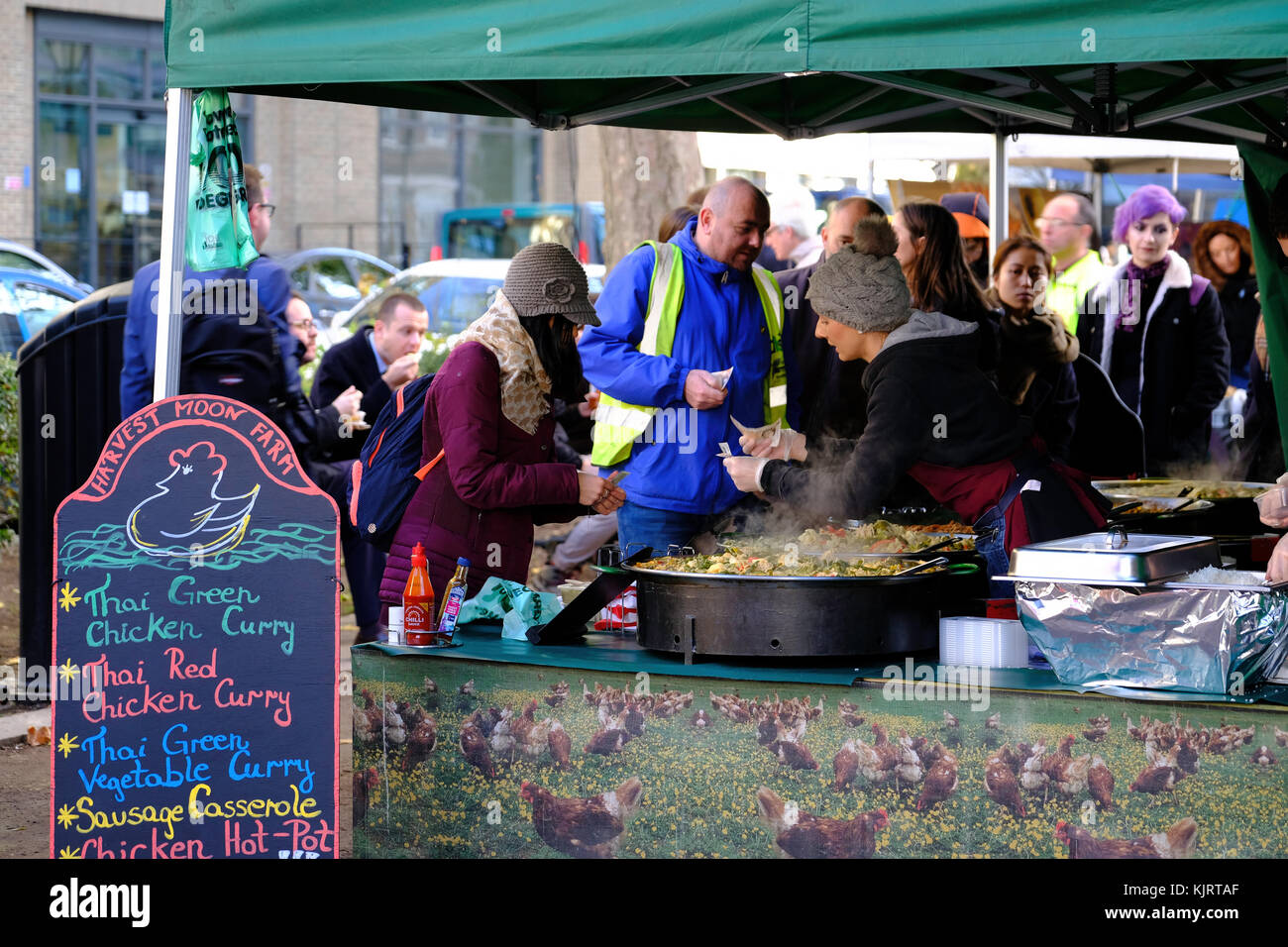 Bloomsbury Farmers Market, London, Vereinigtes Königreich Stockfoto