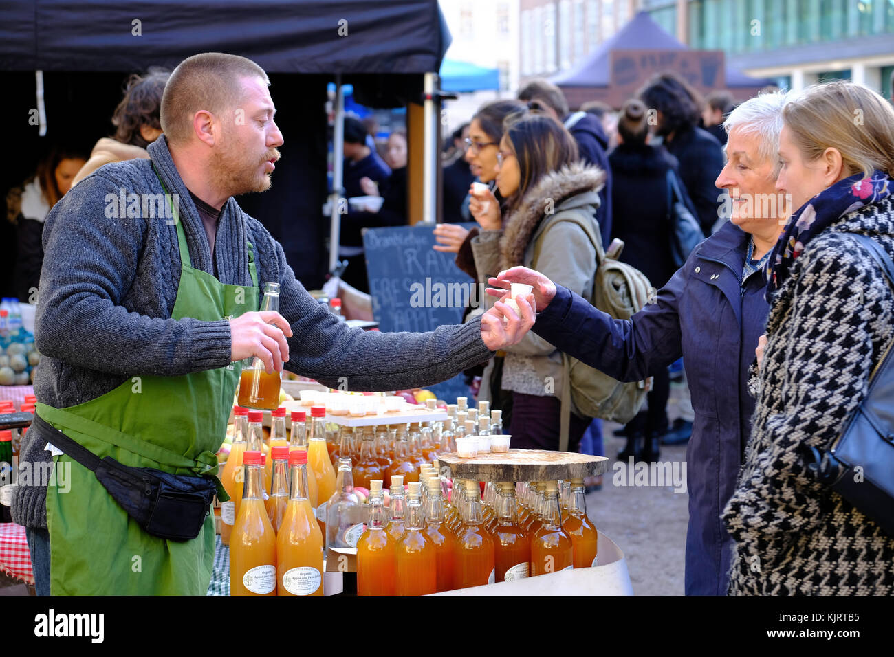 Bloomsbury Farmers Market, London, Vereinigtes Königreich Stockfoto