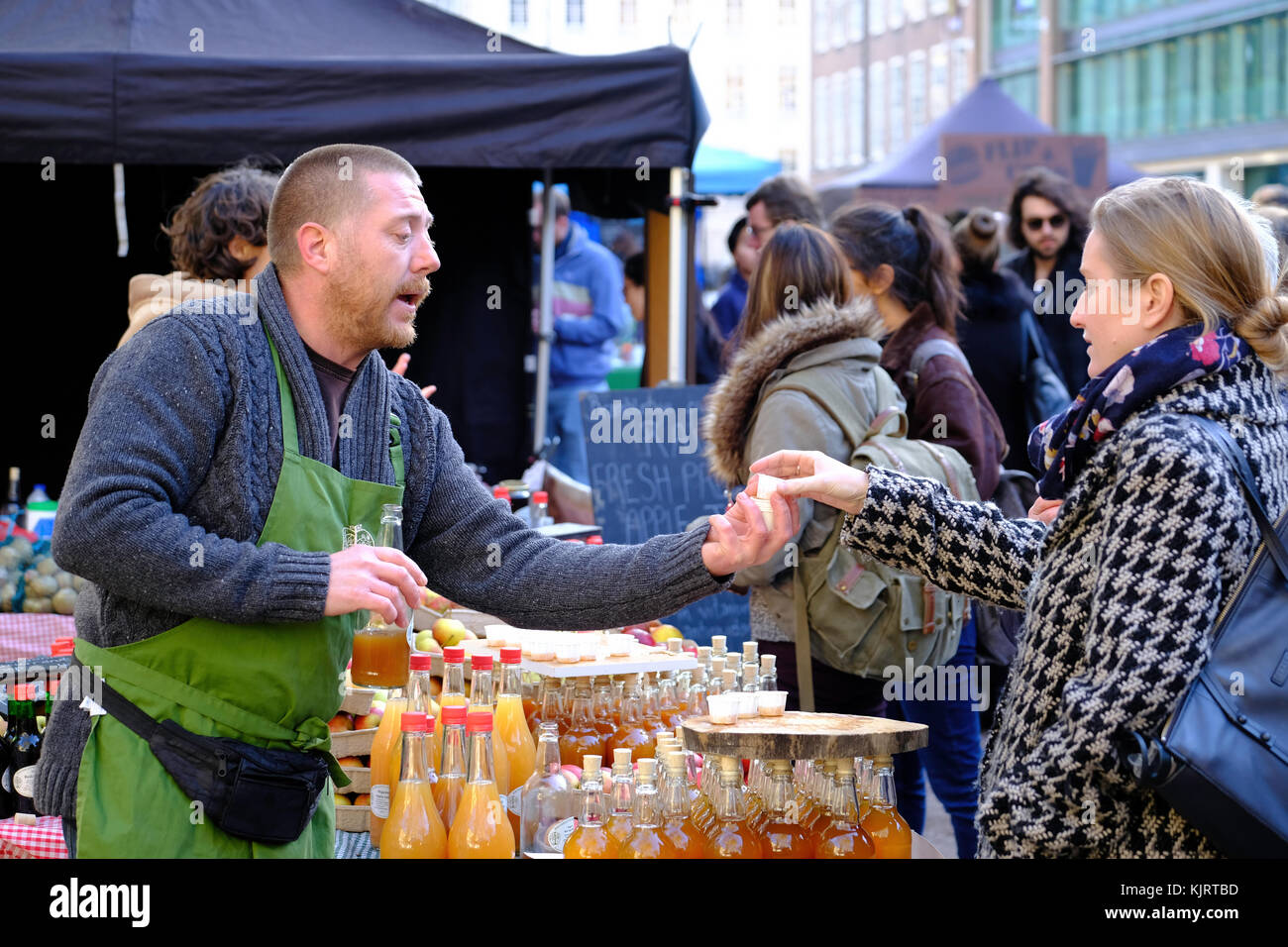 Bloomsbury Farmers Market, London, Vereinigtes Königreich Stockfoto