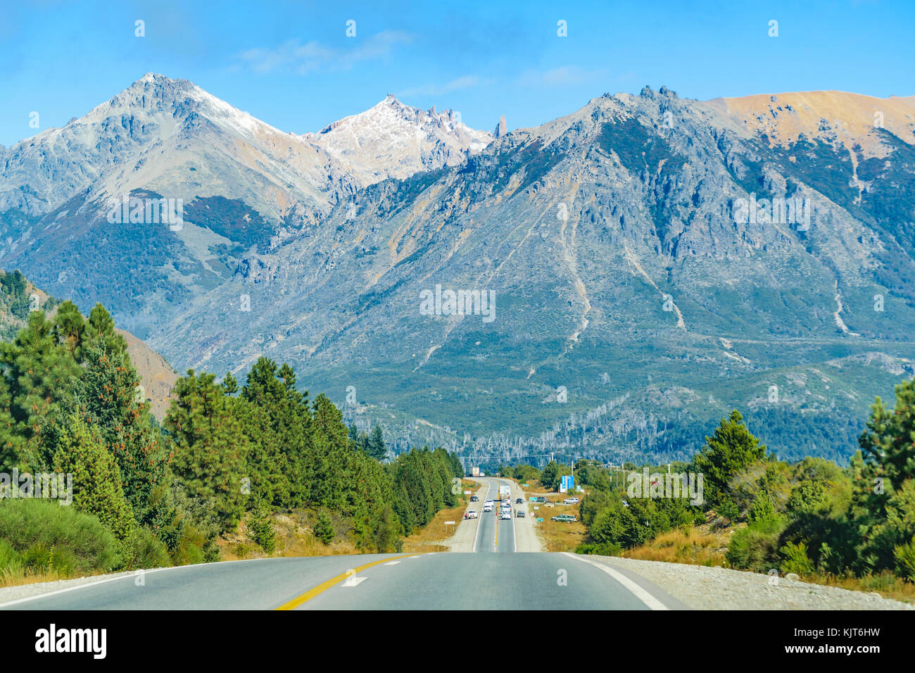 Patagonien Autobahn bei San Carlos de Bariloche, nequen, Argentinien Stockfoto