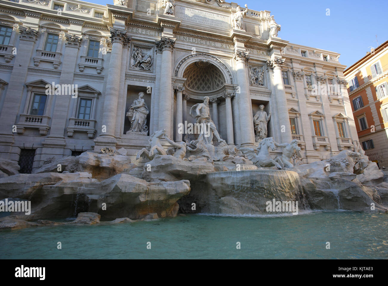 Trevi-brunnen in Rom. Stockfoto