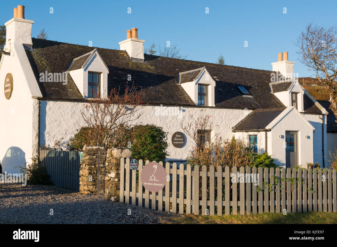 Die drei Schornsteine Restaurant, Isle Of Skye, Schottland Stockfoto