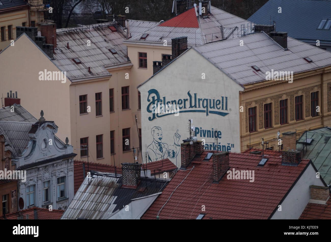 Pilsen, Tschechische Republik - 14.01.2017: die Pilsner Urquell Brauerei Gebäude Stockfoto