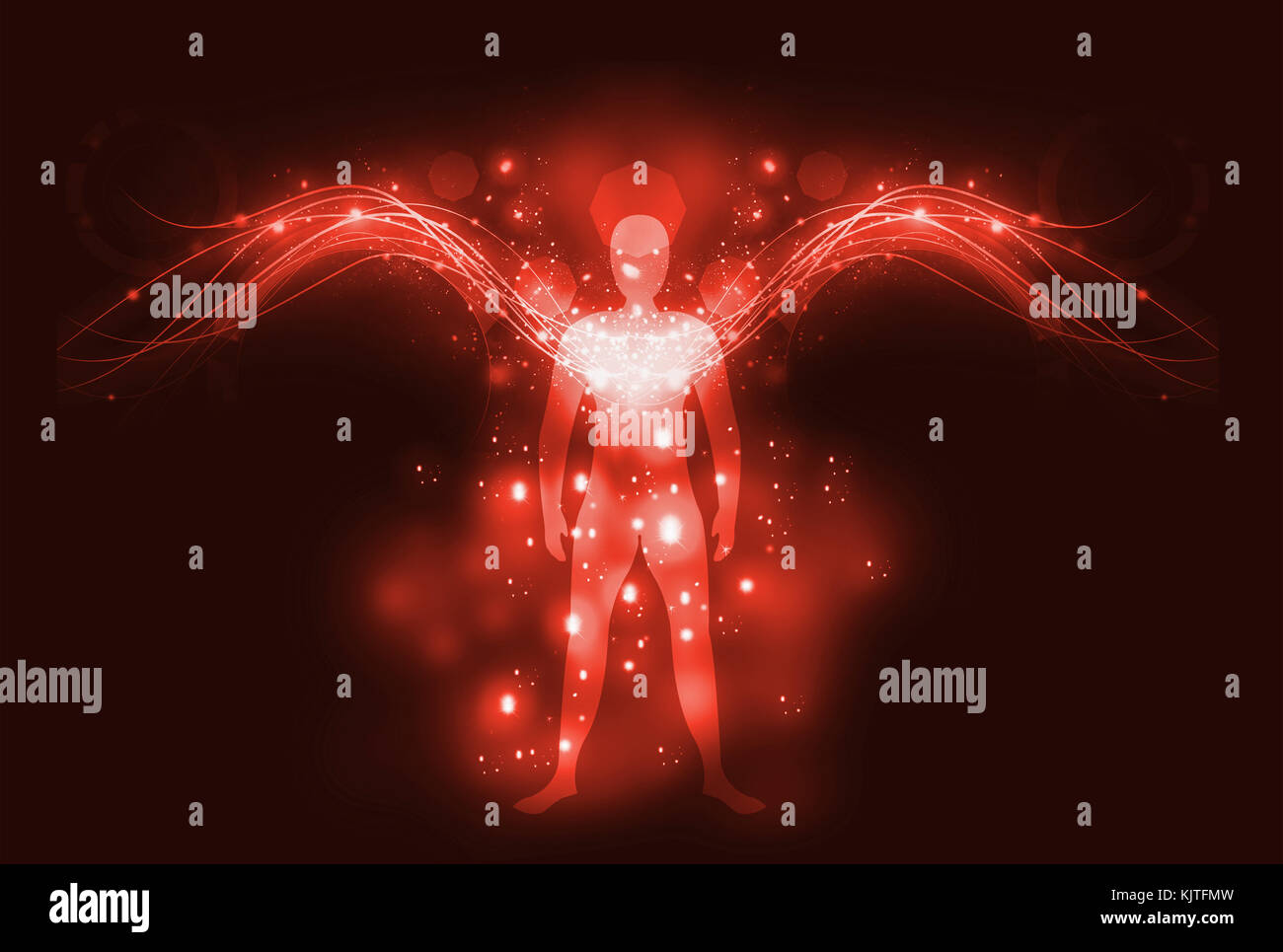 Roter Engel illustration Stockfoto