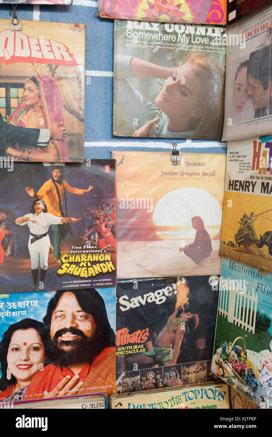 Alte hindi Vinyl Lp Music Records zum Verkauf Stockfoto