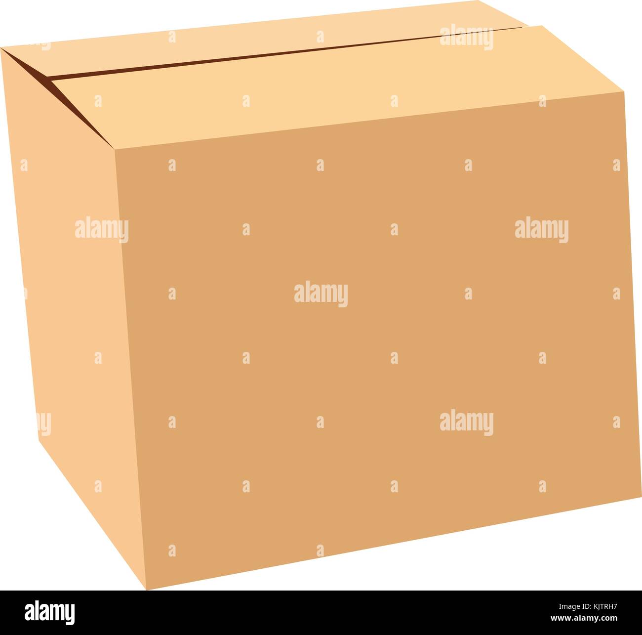 Versiegelten Karton auf weißem Vektor isoliert Stock Vektor