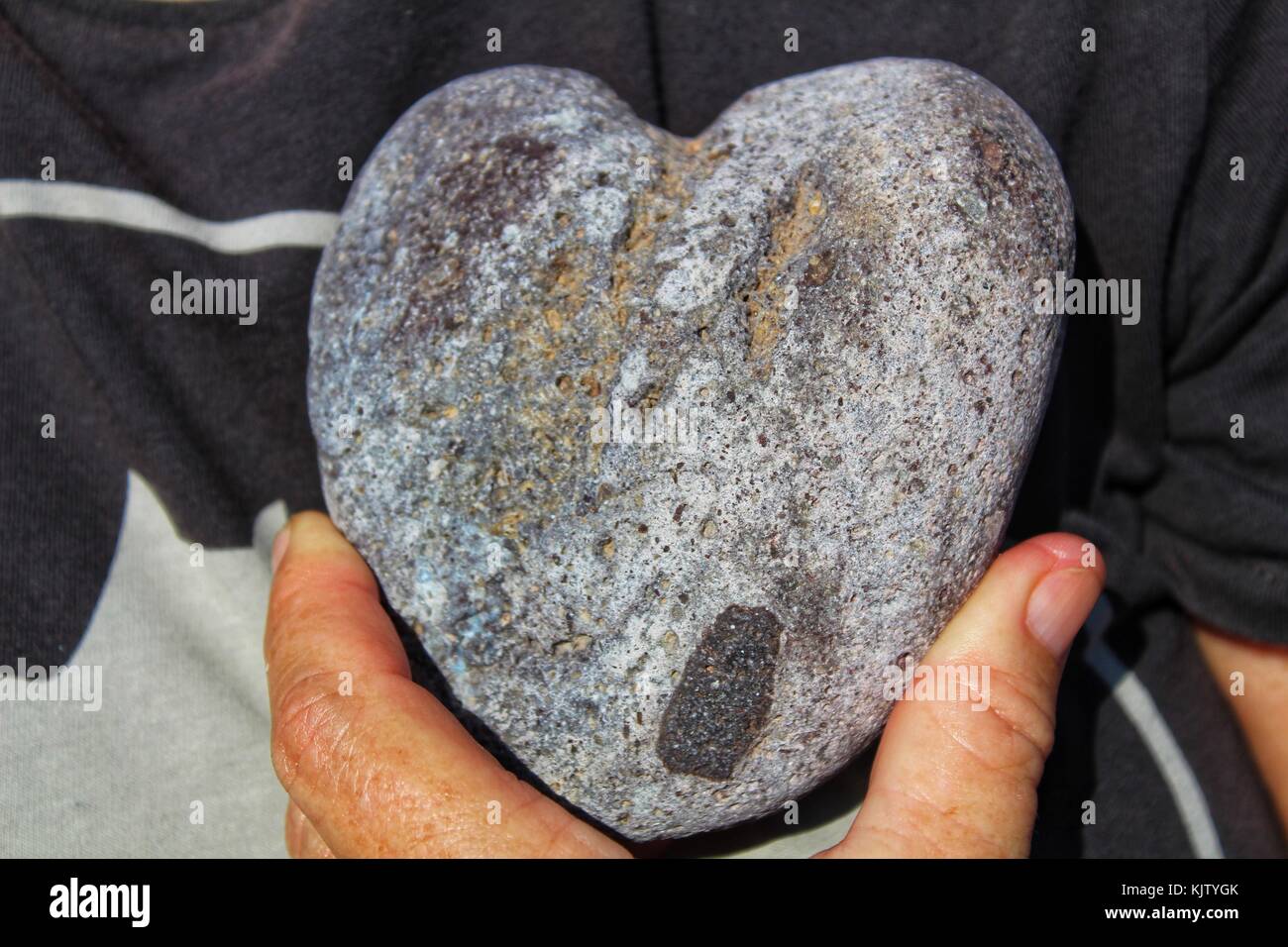 steinerne Herz Stockfoto