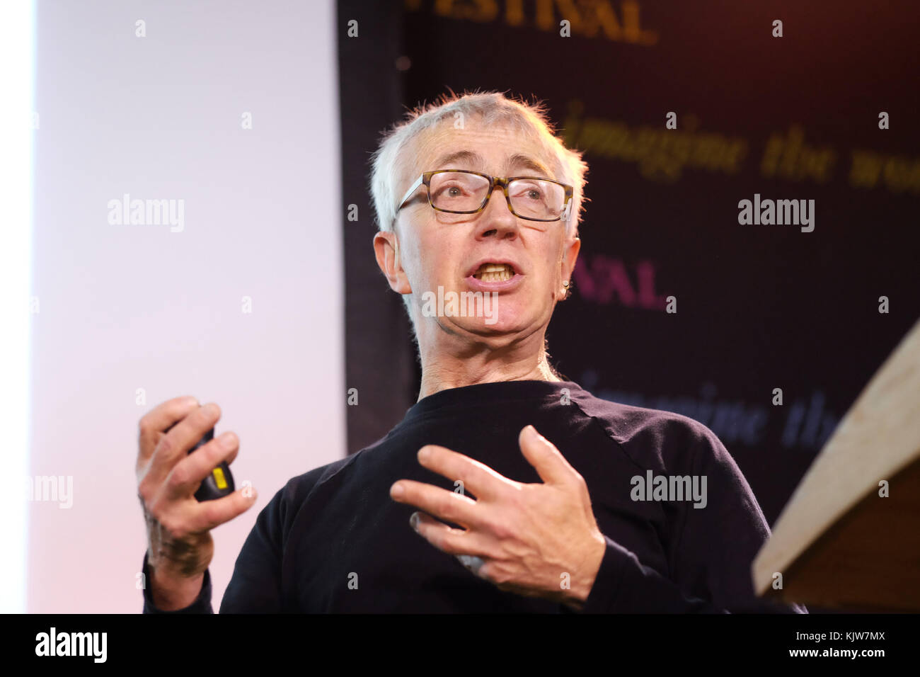 Hay Festival Winter Wochenende - Sep 2017 - Professor John mullan spricht über die Werke von Jane Austen und sein neuestes Buch, worauf es bei Jane Austen Credit: Steven Mai/Alamy leben Nachrichten Stockfoto