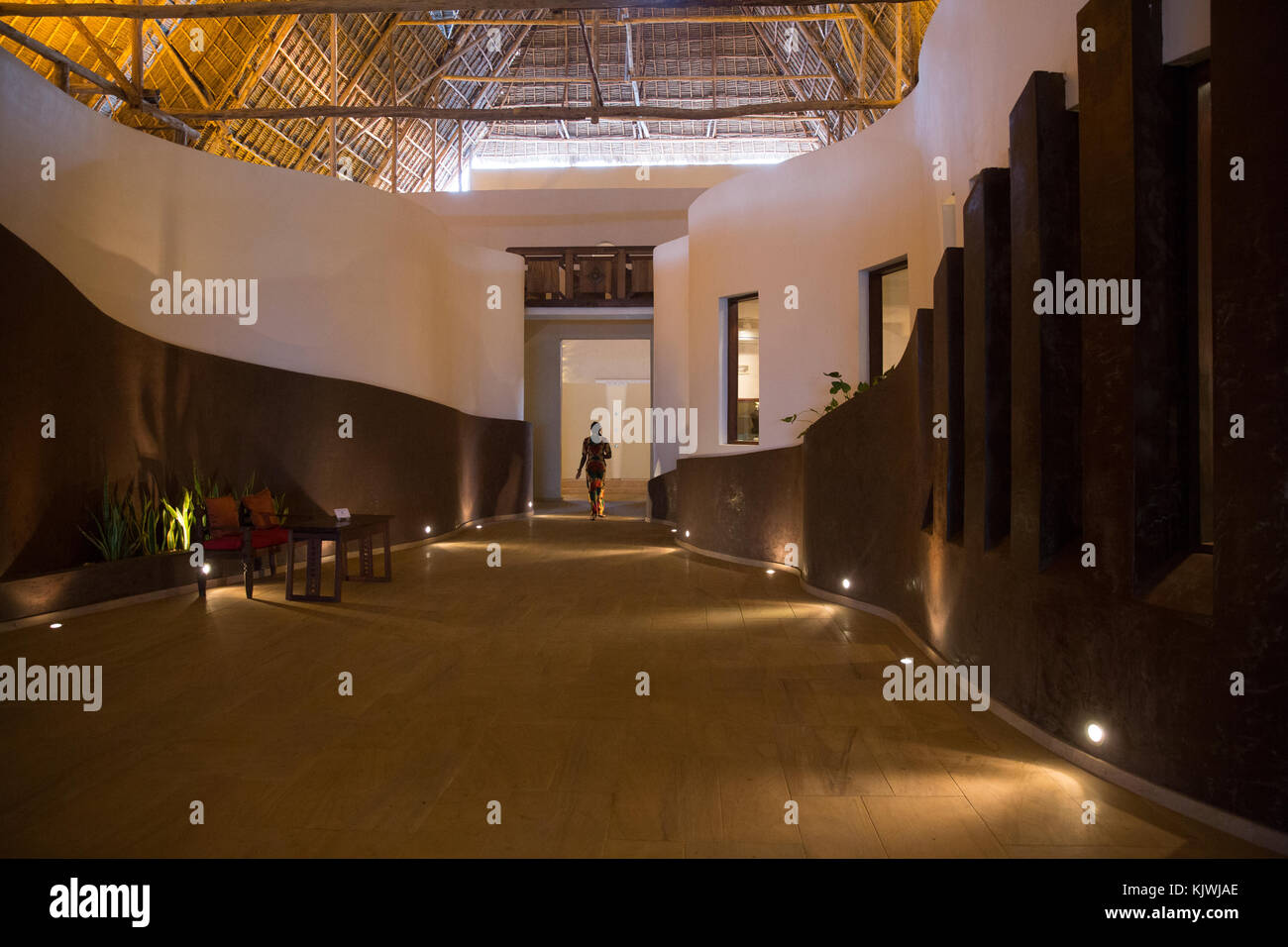 Sansibar, Tansania; das Innere eines gehobenen Hotels. Stockfoto