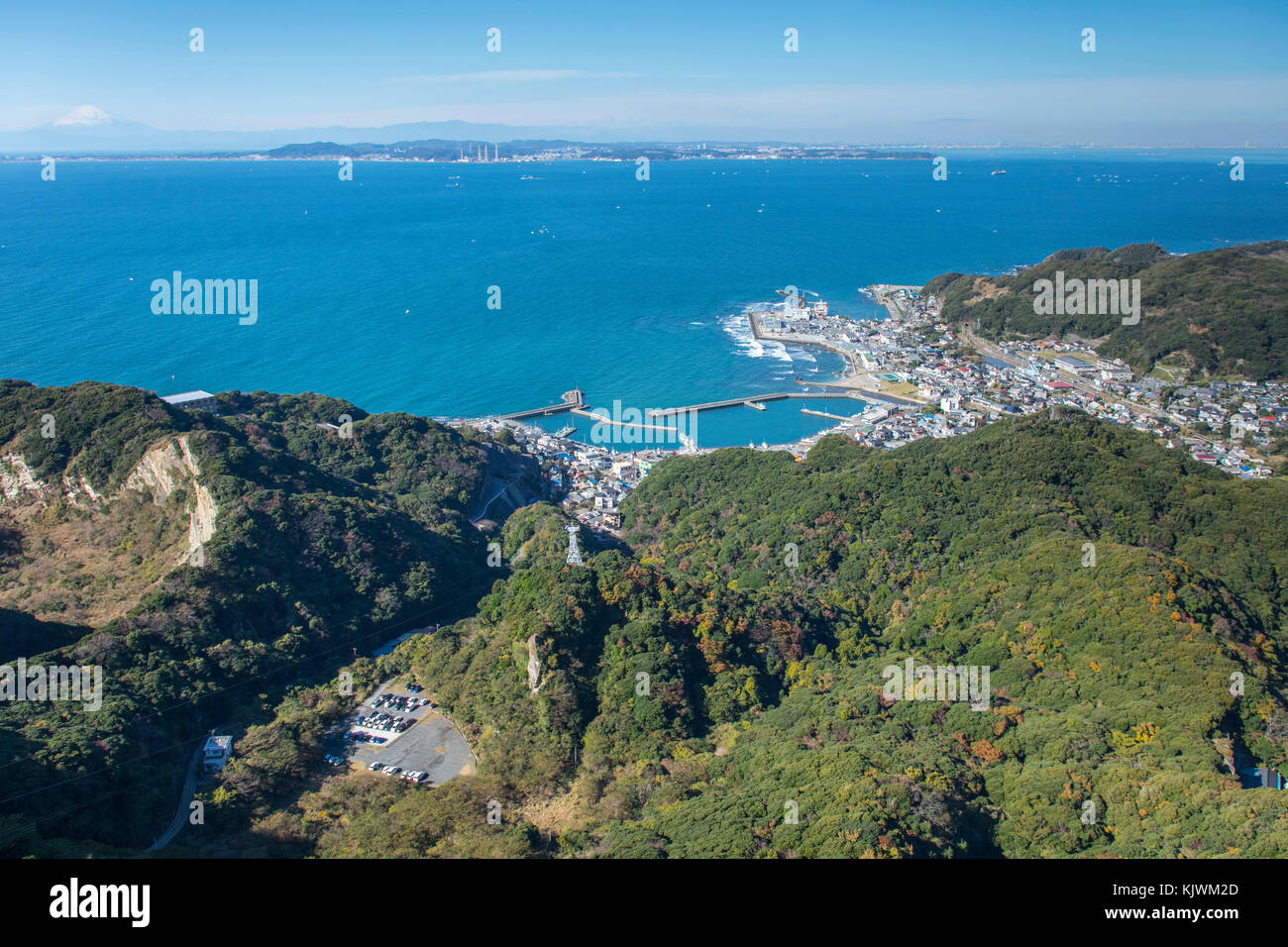 Blick vom Mount Nokogiriyama in Chiba Japan Quelle: Yuichiro Tashiro Stockfoto