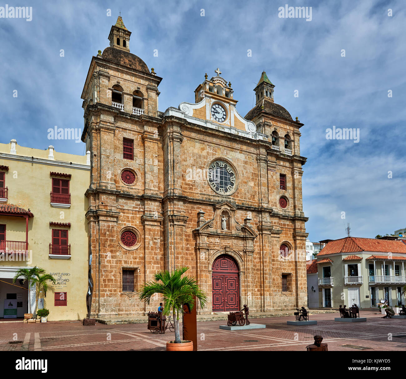 Iglesia de San Pedro Claver, Cartagena de Indias, Kolumbien, Südamerika Stockfoto