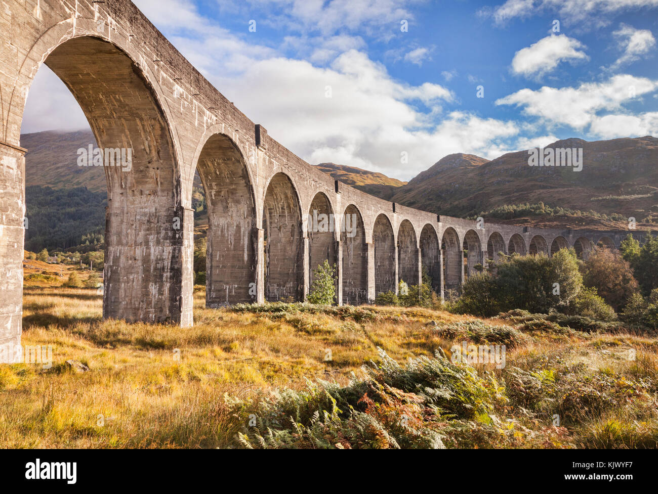 Glenfinnan Viaduct, Lochaber, Highland, Schottland, Großbritannien Stockfoto