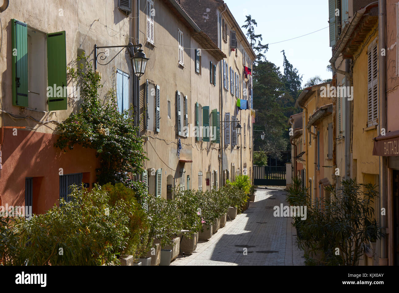 Old Street, Old Town, saint St Tropez, Cote d'Azur, Riviera, Südfrankreich Stockfoto