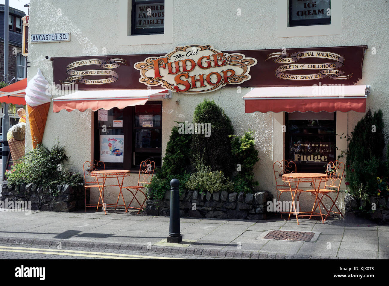 Die alte Fudge shop Callander stirlingshire Schottland Stockfoto