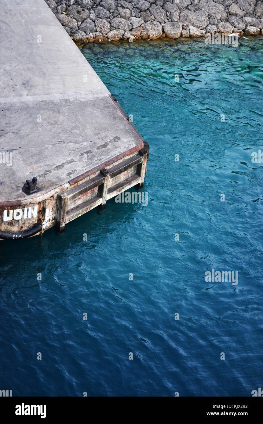Blick auf den Hafen Port von oben in Port Vila Vanuatu Stockfoto