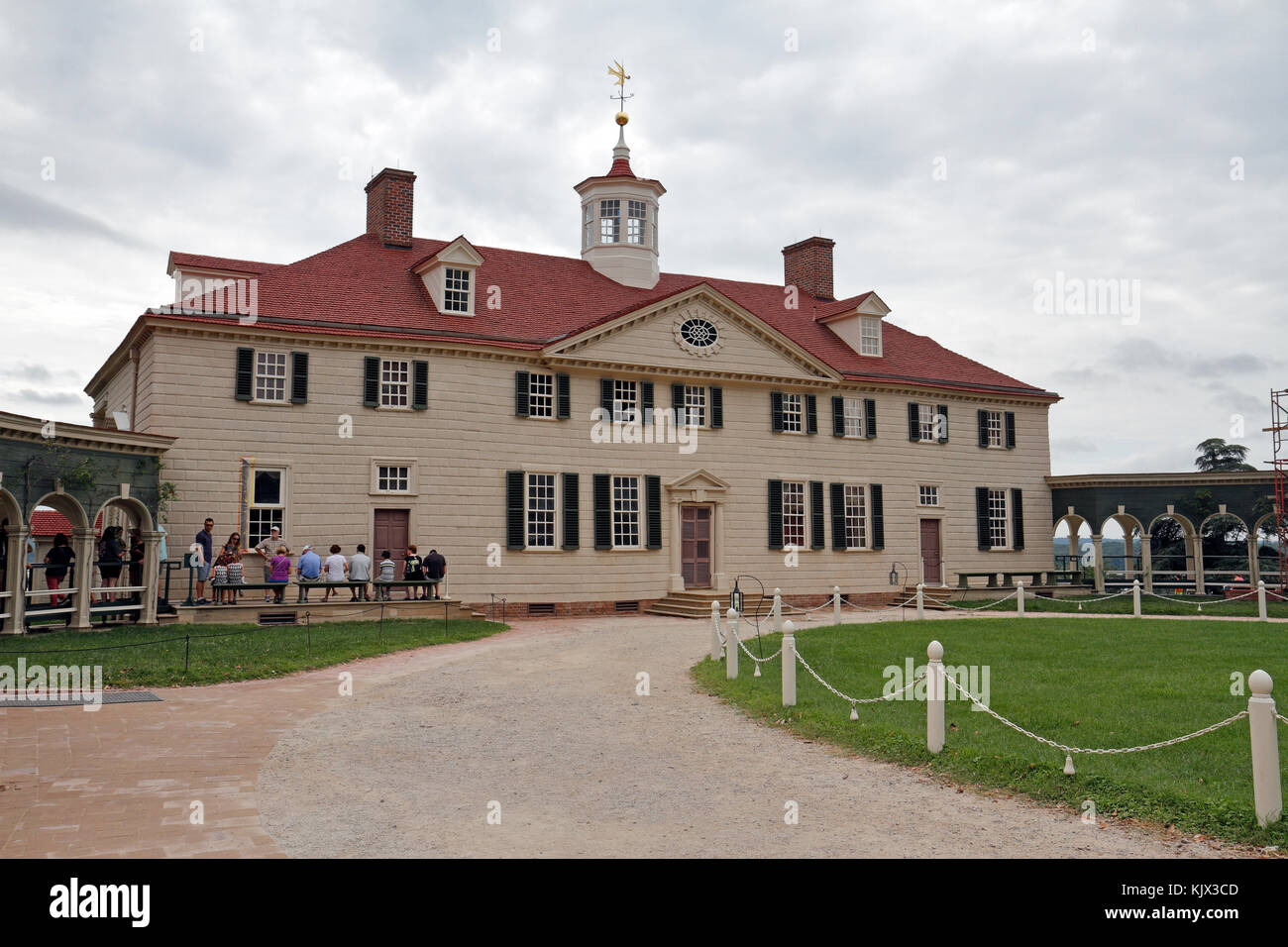 Die Plantation House auf dem Mount Vernon Estate, Alexandria, Virginia, United States. Stockfoto