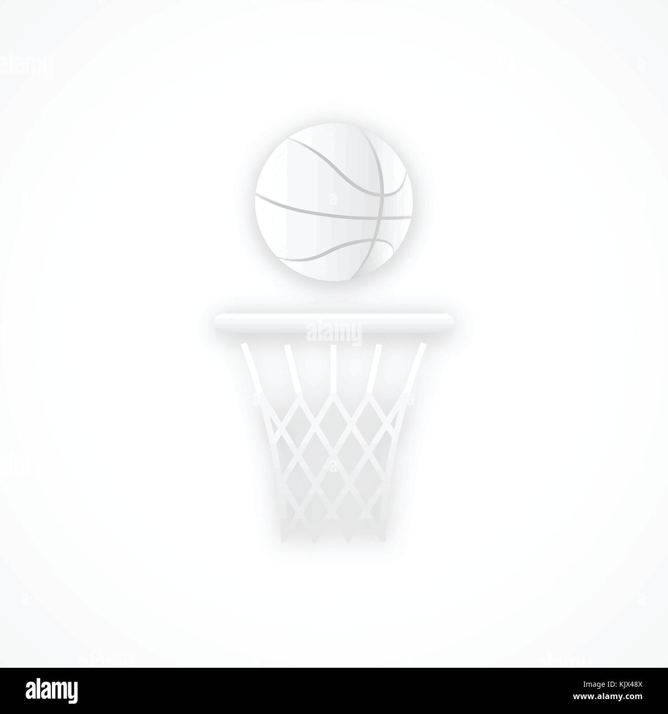 Basketball Vector Illustration in grauer Farbe Stock Vektor