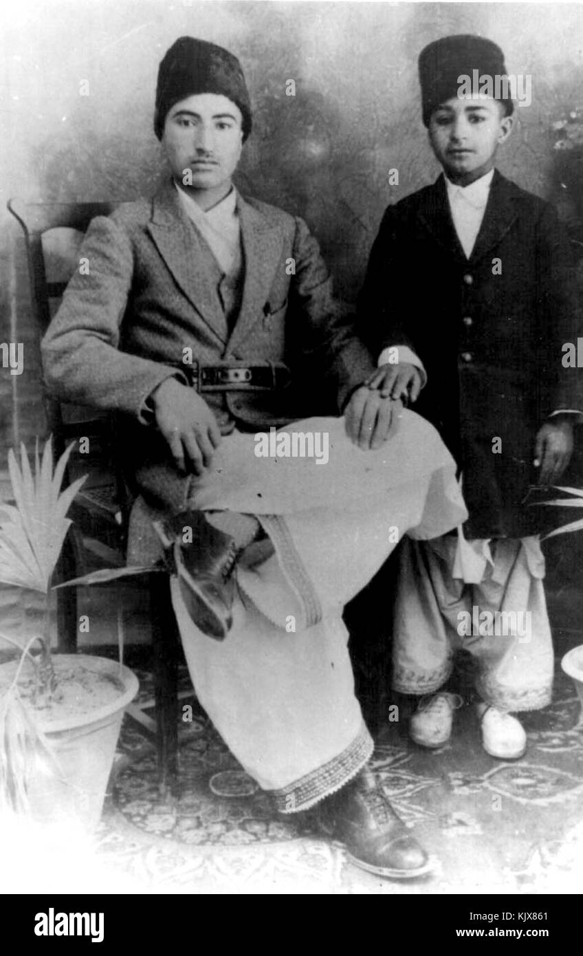 Rehamatullah Khan Durrani mit Halbbruder. Stockfoto