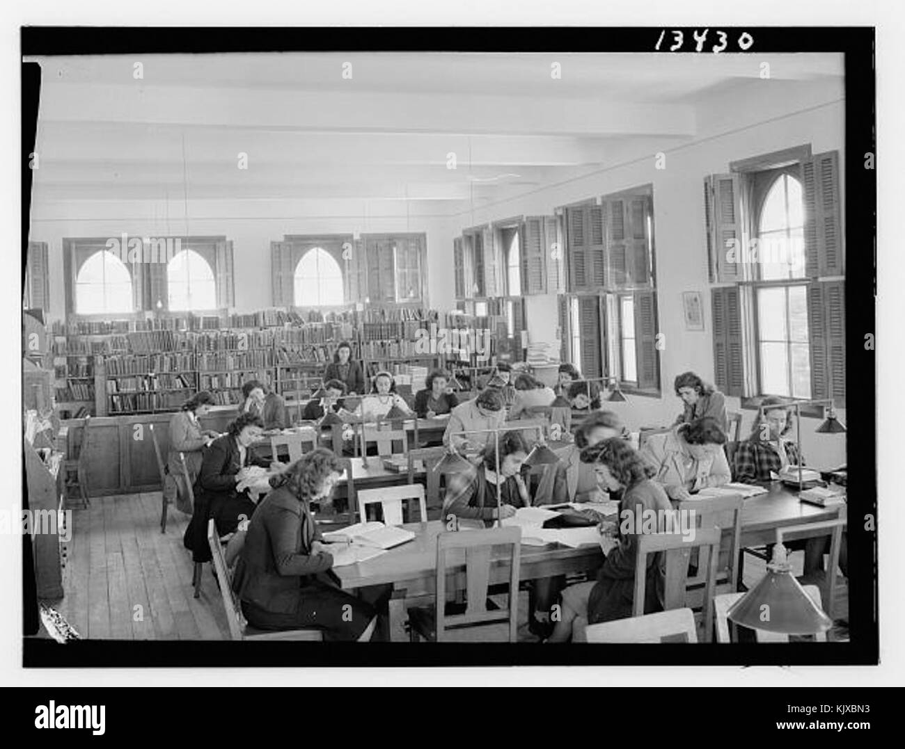 Bibliothek Beirut 1946 Stockfoto