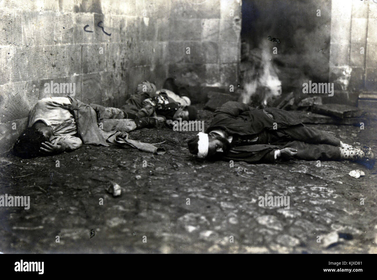 Türken von Armeniern massakriert in Bayburt Stockfoto