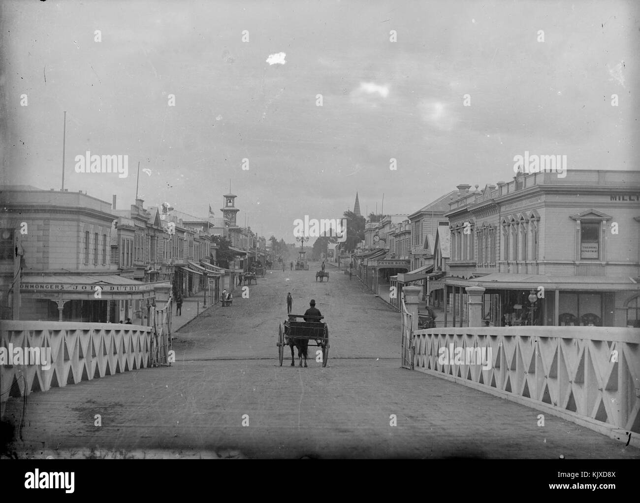 Victoria Avenue, Whanganui, 1880 s Stockfoto