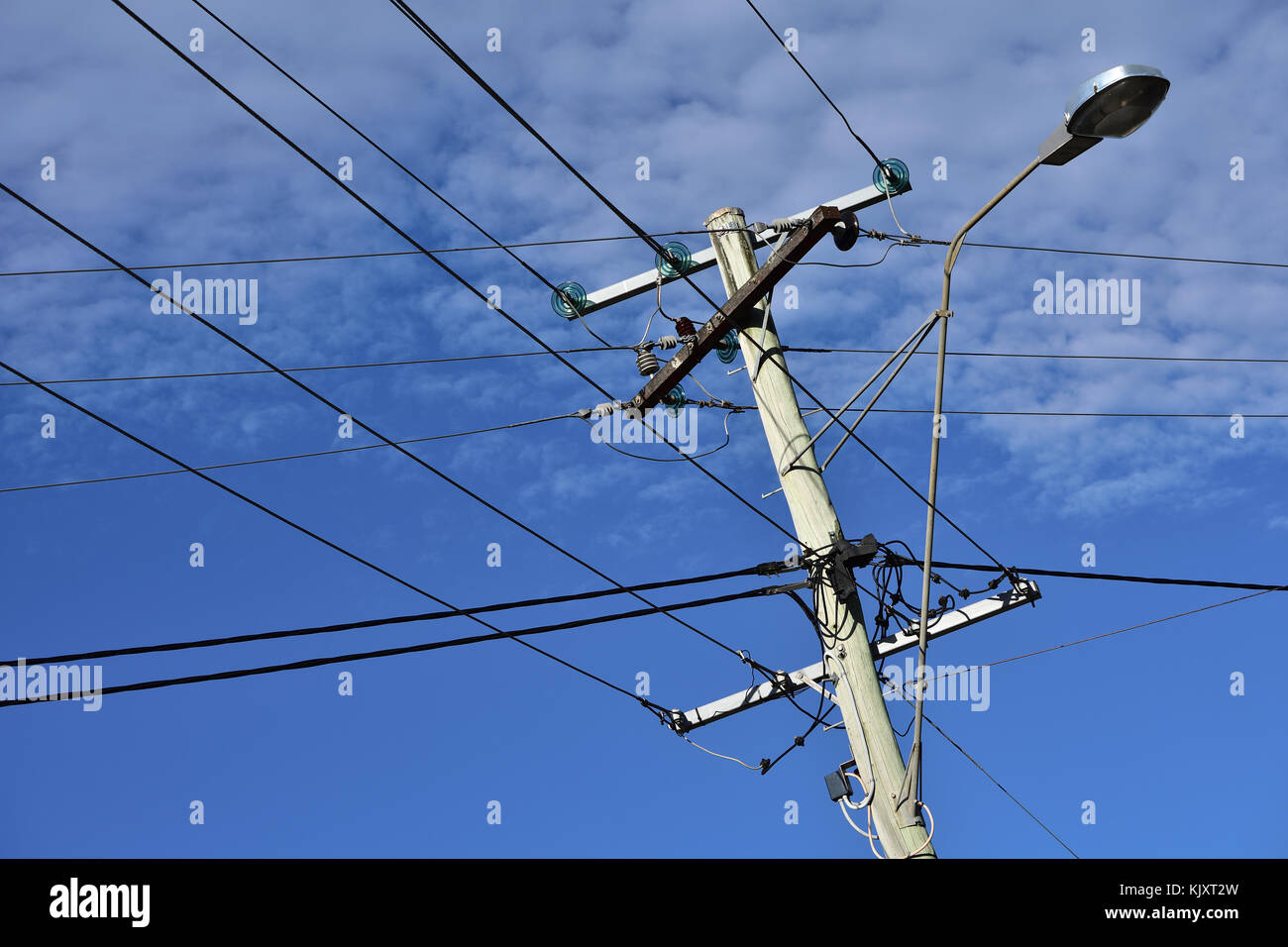 Australische Stromleitungen Stockfoto