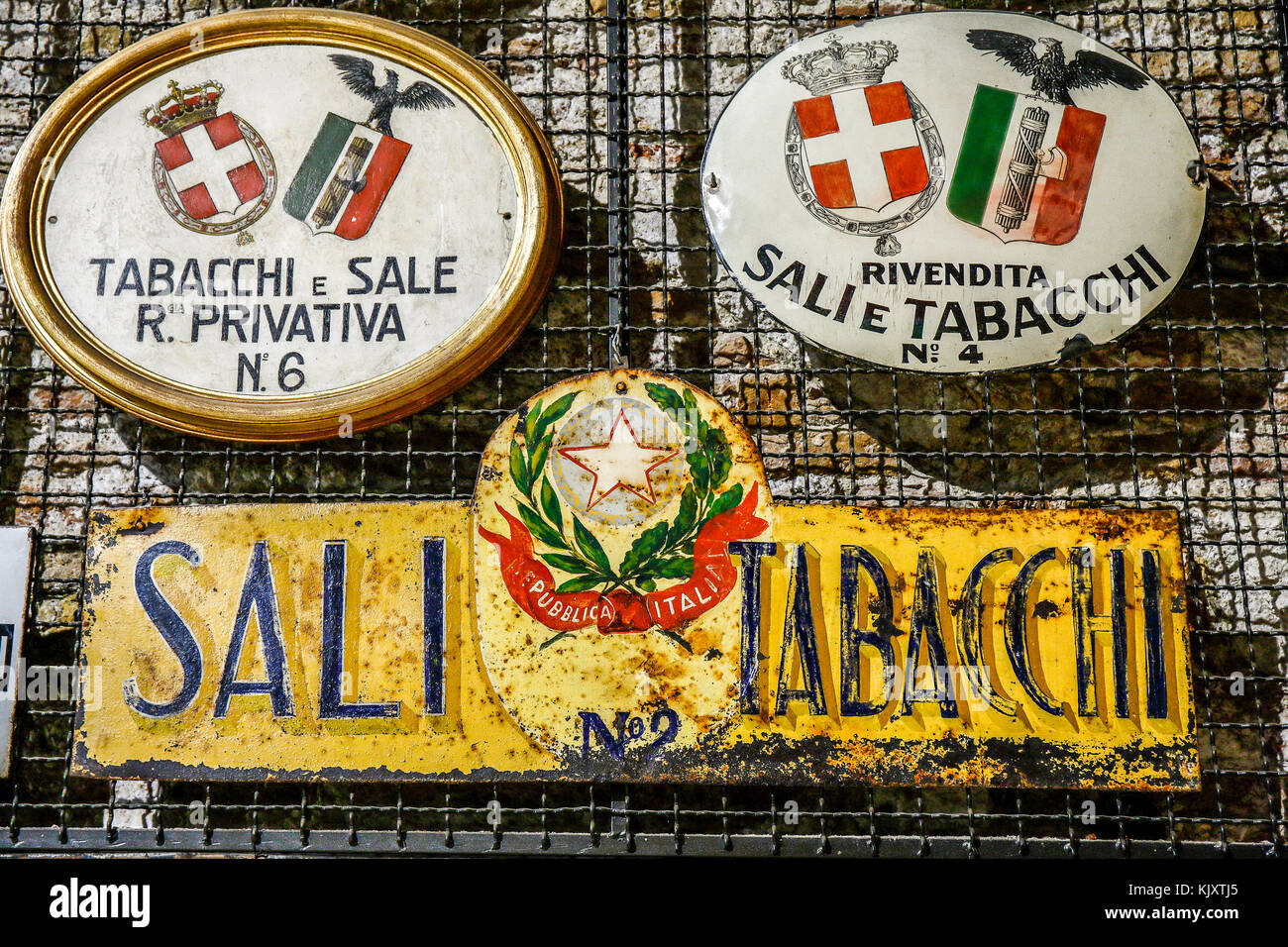 Italien Emilia Romagna Cervia: Salt Museum: Zeichen der Monopole, wenn Salz wurde unter staatliche Kontrolle Stockfoto