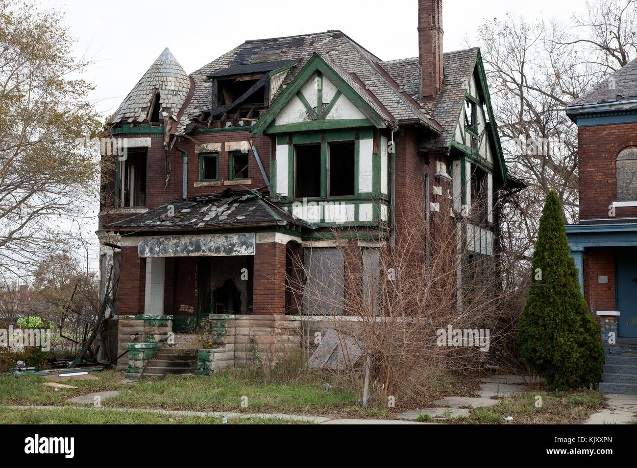Urban Decay, Detroit, Michigan, USA von James D. Coppinger/Dembinsky Foto Assoc Stockfoto