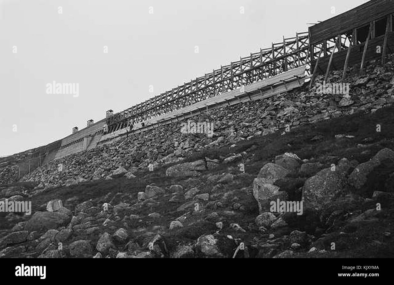 Hallingskeid Schnee Tunnelbau Stockfoto