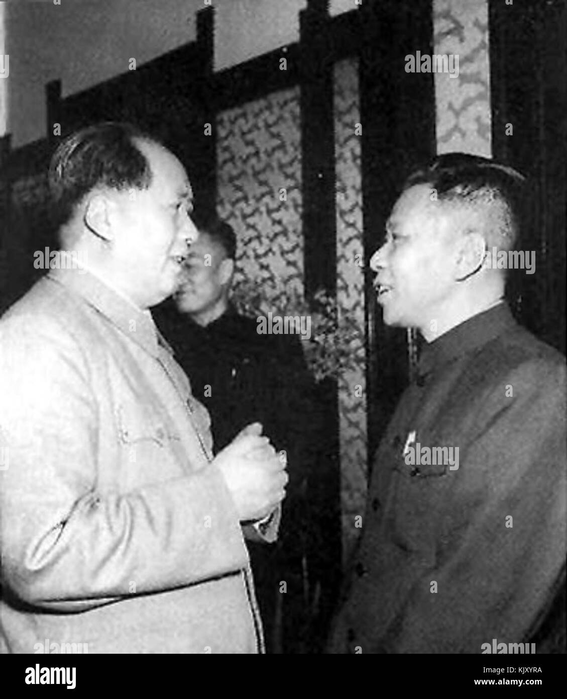 Ho Yin e Mao Zedong em 1956 Stockfoto