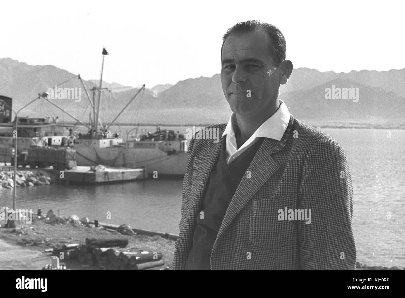 Israel Rotem Hafen von Eilat 1964 Stockfoto