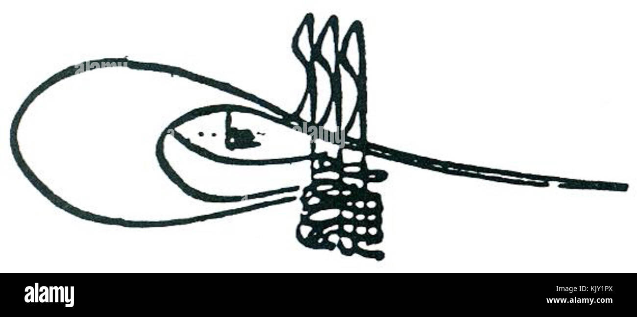 Tughra von Selim I. Stockfoto