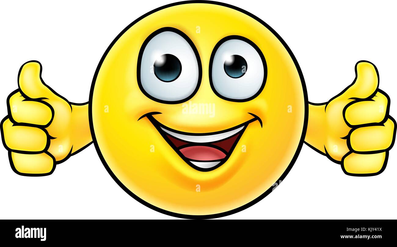 Emoticon Thumbs Up. Stock Vektor