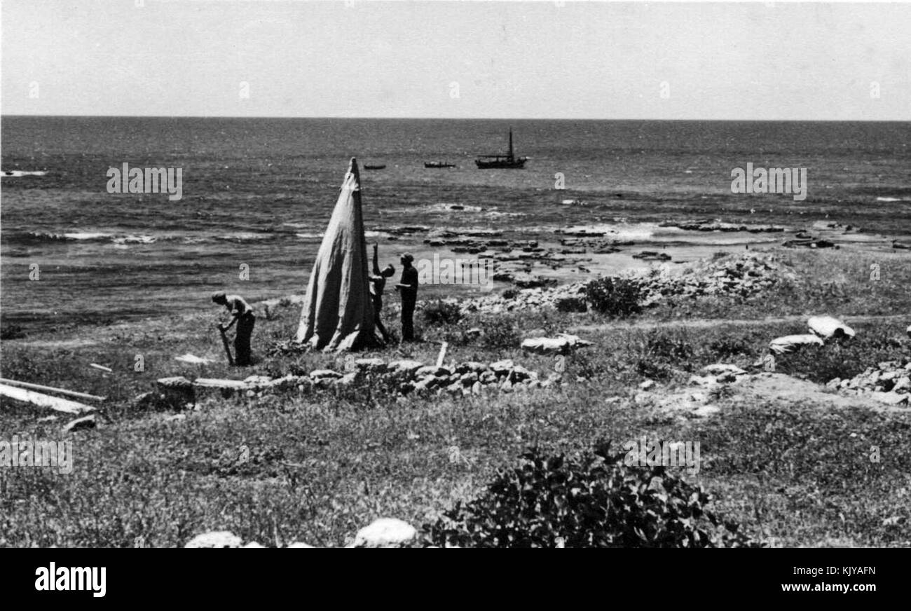 Israel Kibbutz Sdot Yam 9042 frühen Tagen Stockfoto