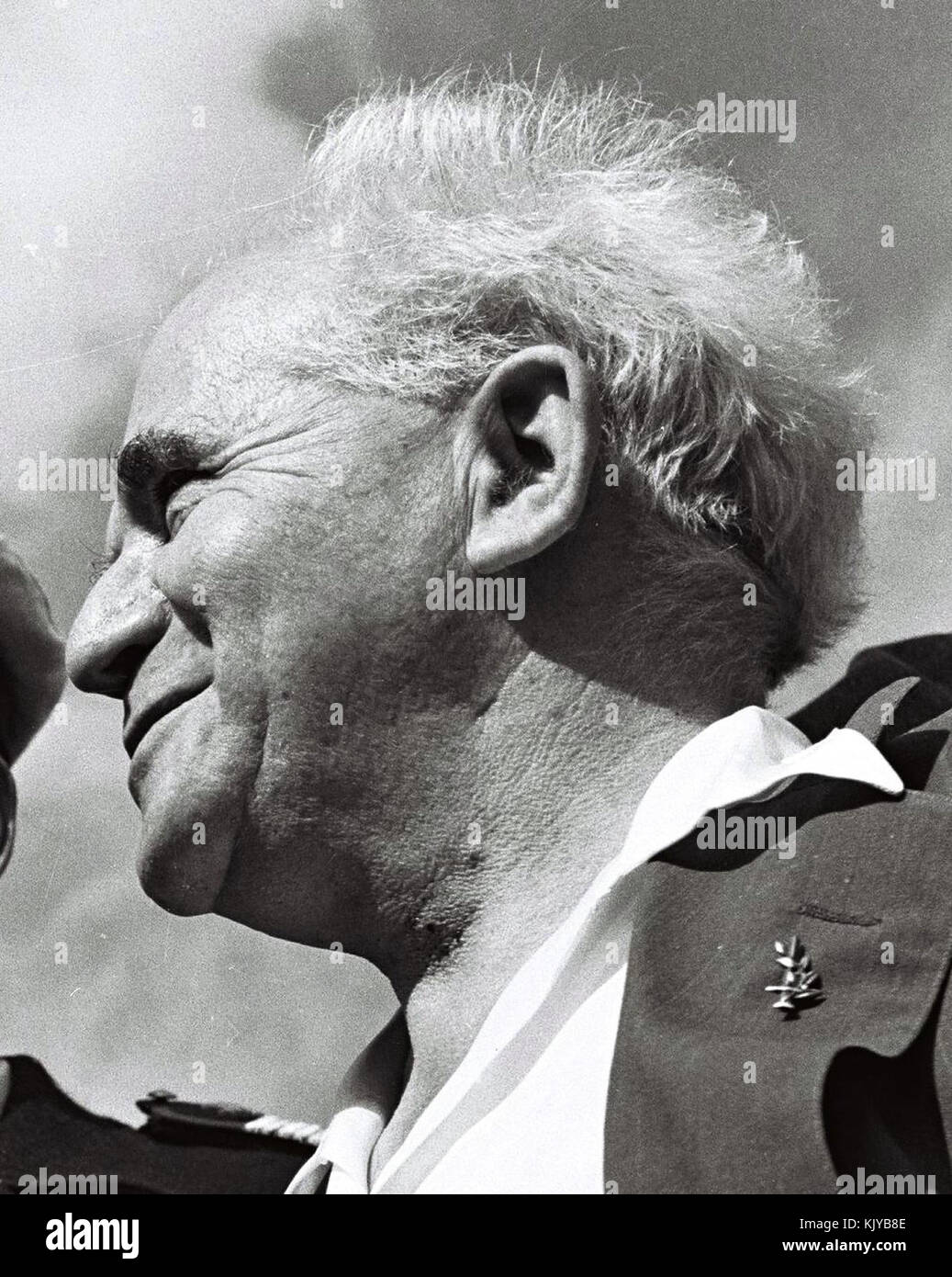 David Ben Gurion headcrop Stockfoto