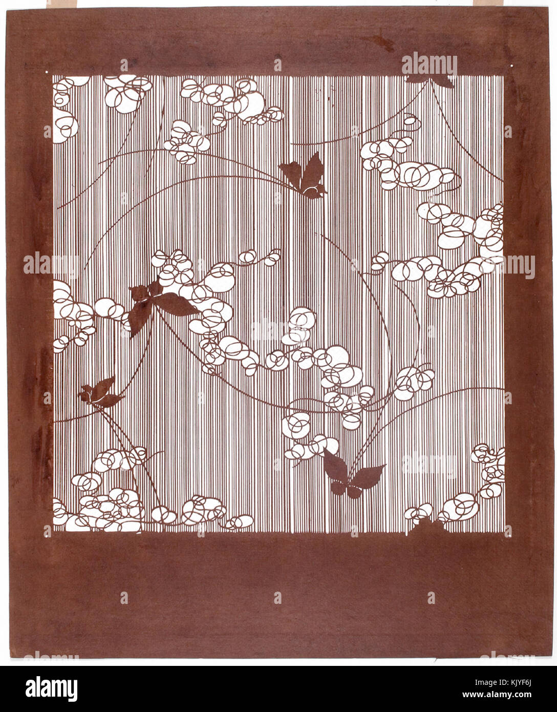 Schablonen für Fabric Designs aus Japan (Geschichte), Honolulu Museum für Kunst III Stockfoto