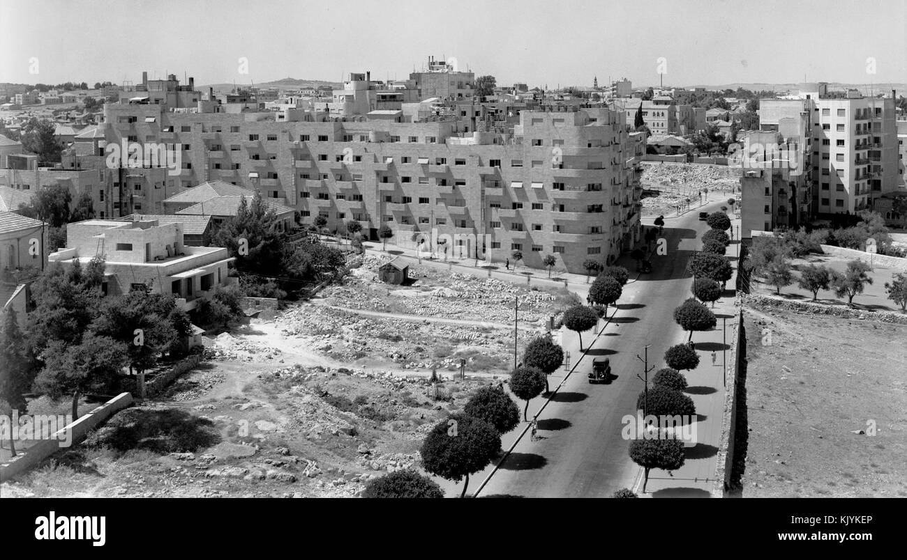 Beit HaMaalat. Fortsetzung der Thrashers in die westlichen Teile, Jerusalem. 1940 1946 Stockfoto