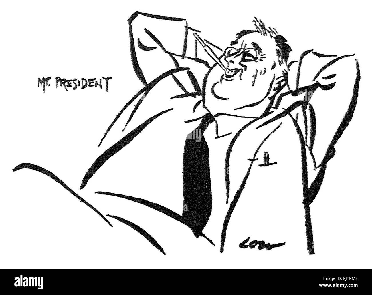 Frankin Delano Roosevelt niedrig Stockfoto