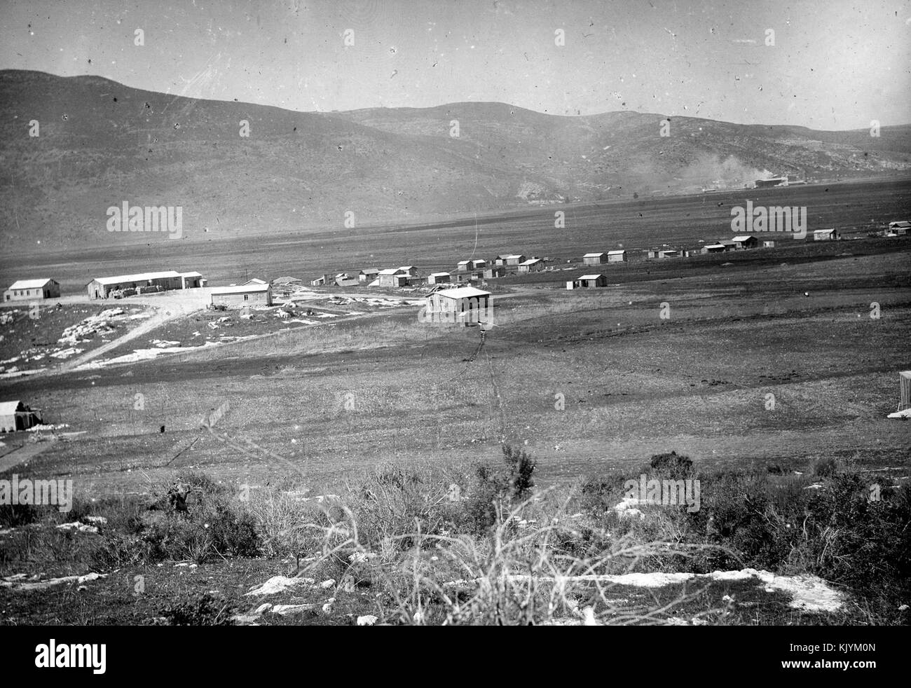 Frühe Tage in Kfar Chassidim Stockfoto