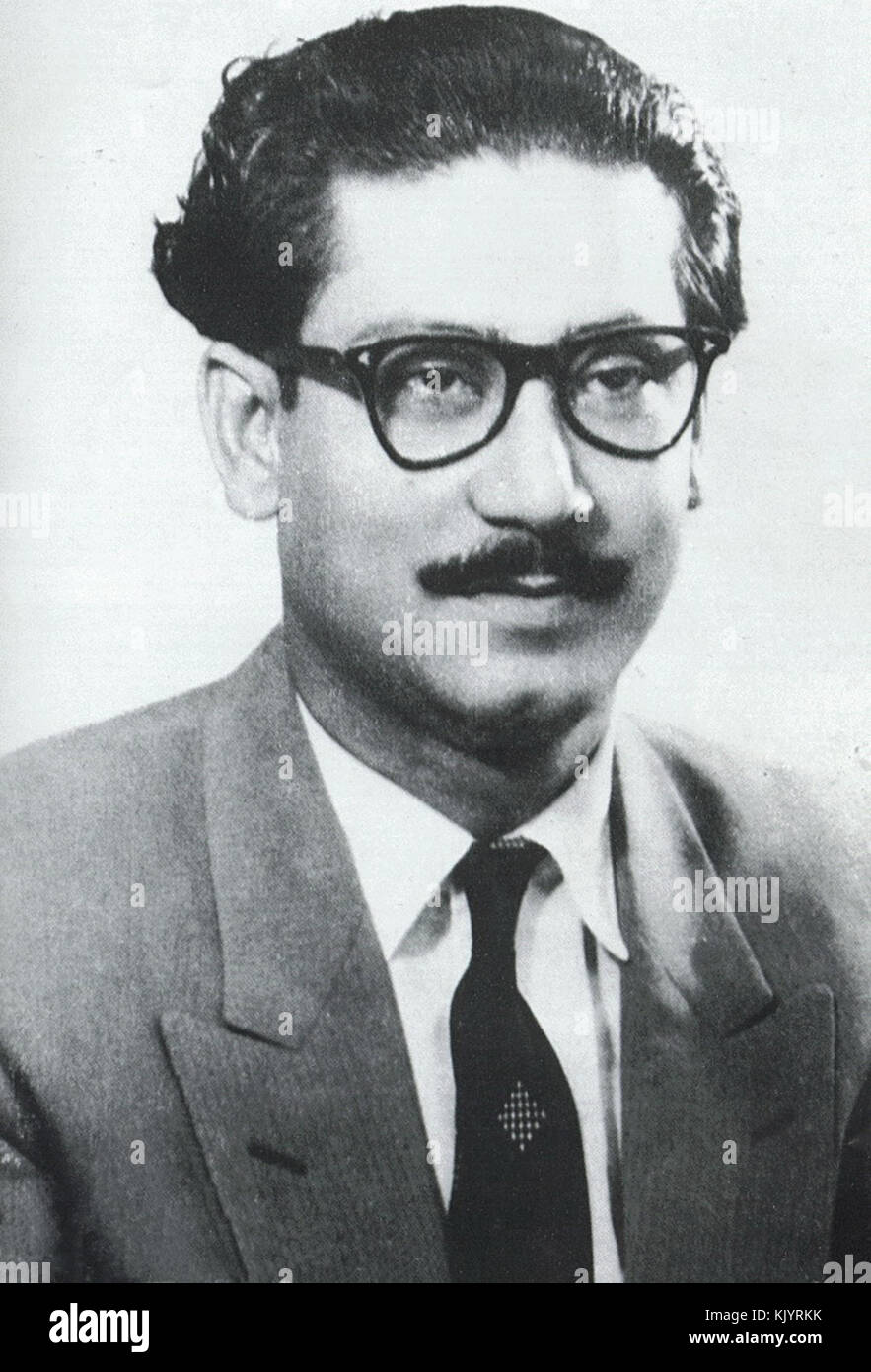 Scheich Mujibur Rahman 1950 Stockfoto