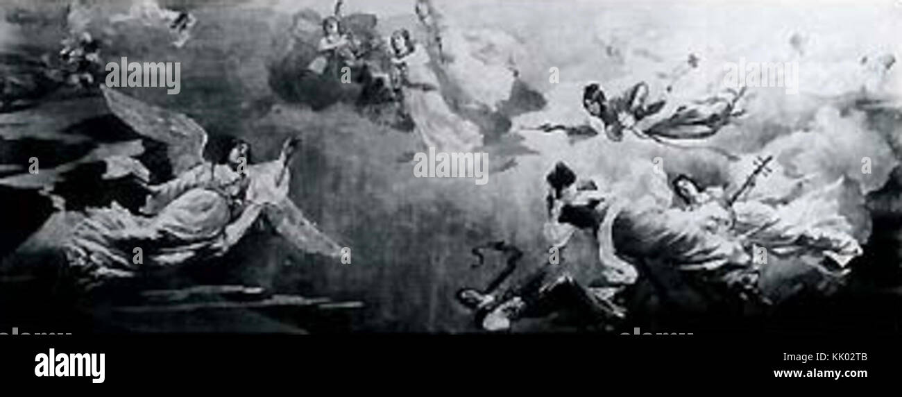 Imperial Theater Deckengemälde von Wada Eisaku Stockfoto