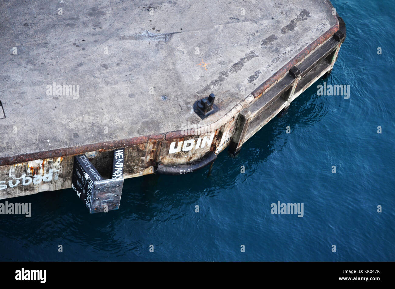 Blick auf den Hafen Port von oben in Port Vila Vanuatu Stockfoto