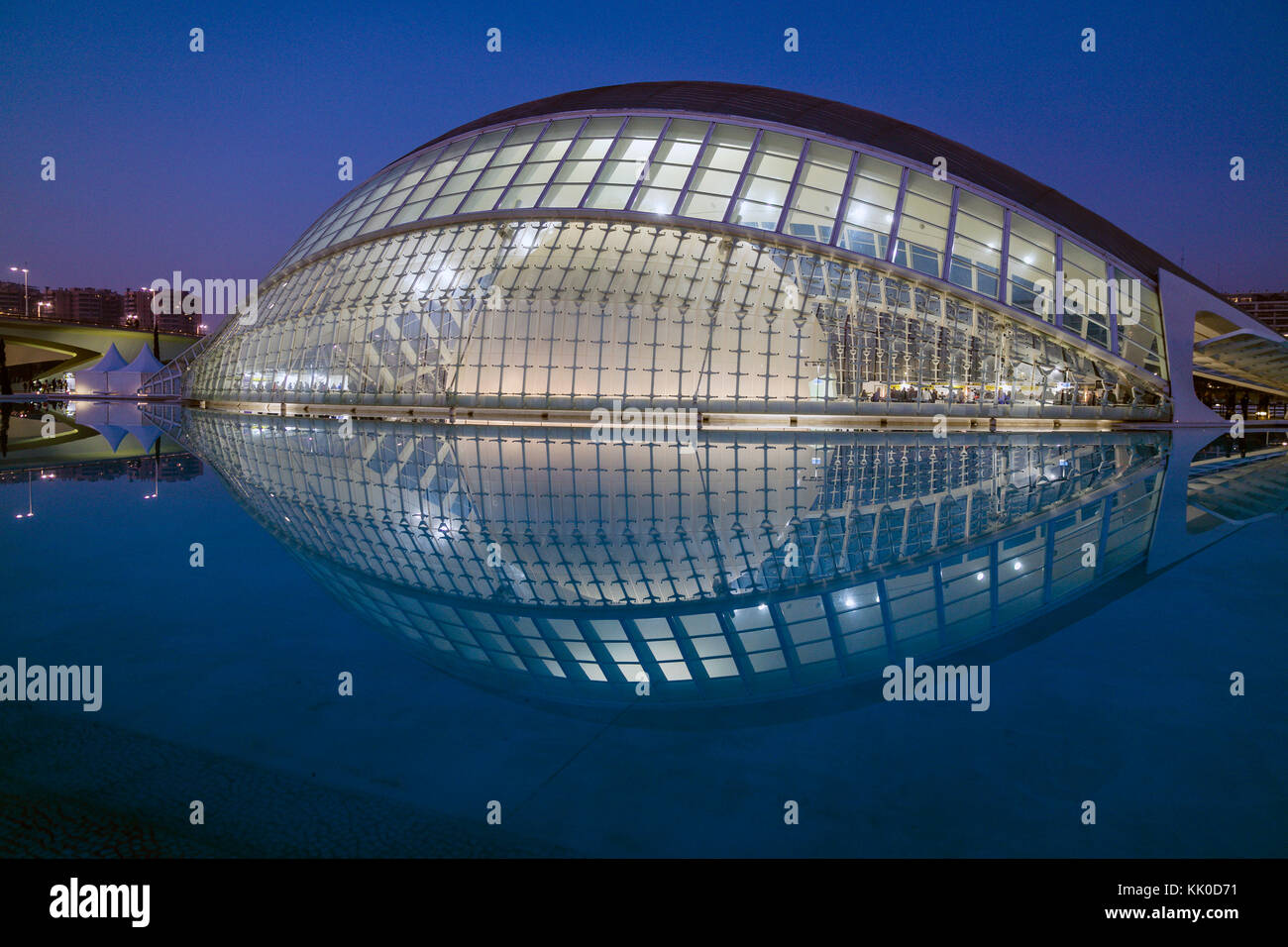 L'Hemisferic, cirty der Künste und Wissenschaften, Valencia, Spanien. Stockfoto