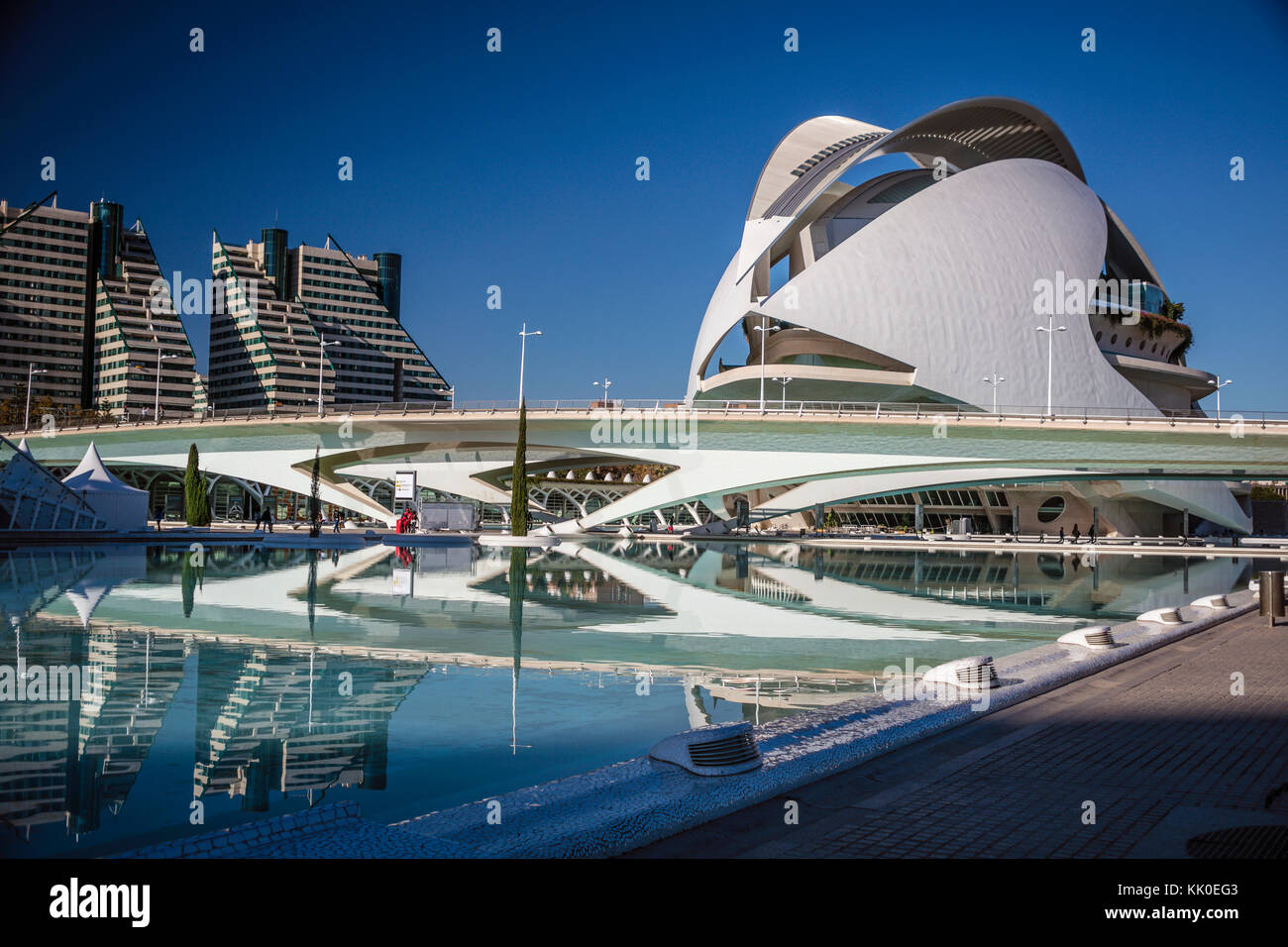 Opera House (el Palau de les Arts Reina Sofia), Stadt der Kunst und Wissenschaft, Valencia, Spanien Stockfoto