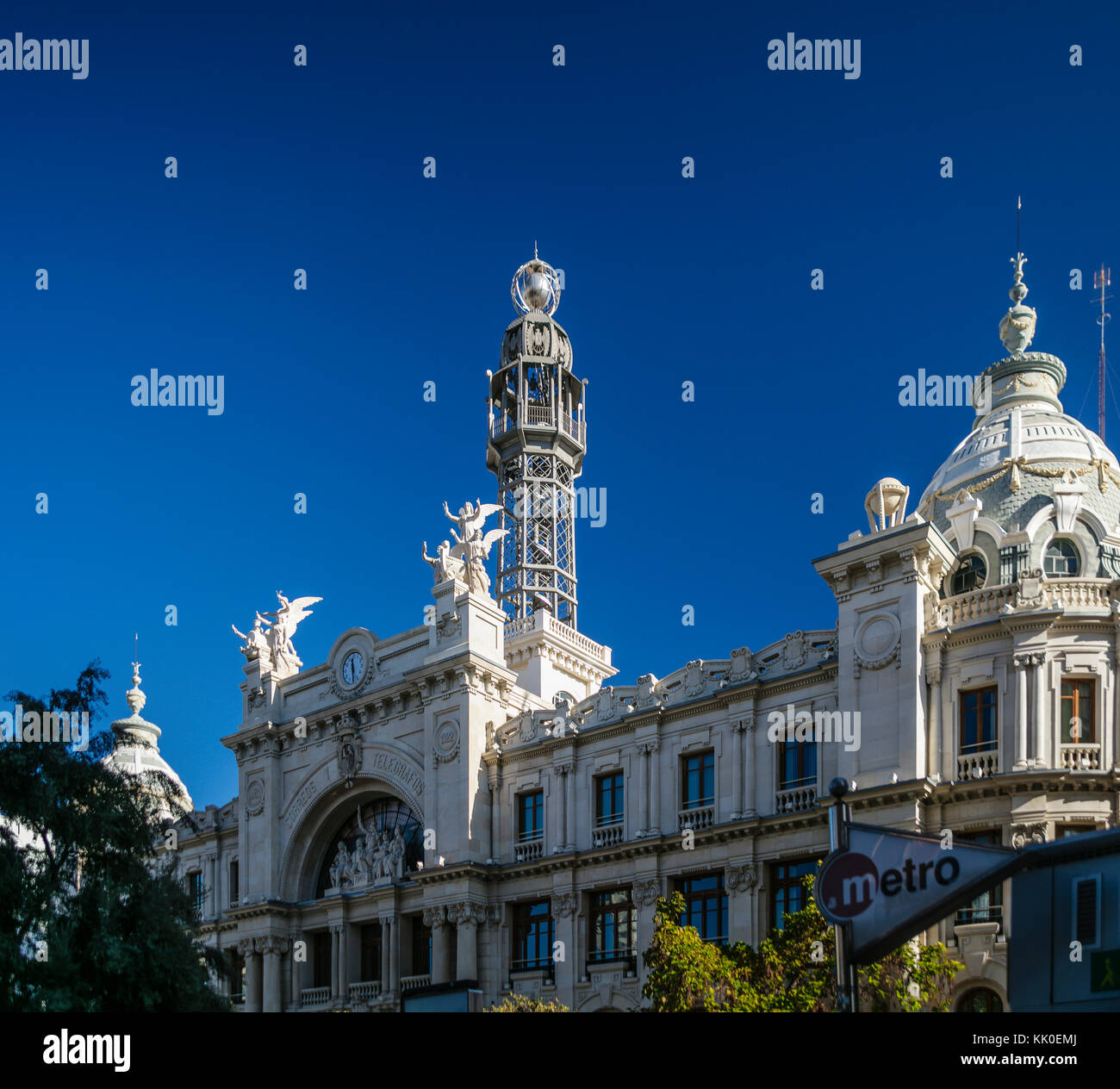 Post (Computerwoche), Plaça de l'Ajuntament, Valencia, Spanien. Stockfoto