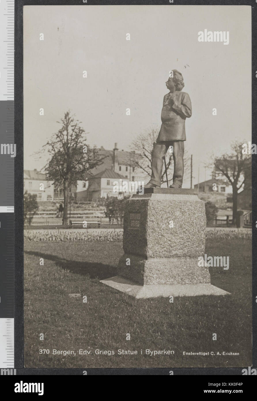 370 Bergen, EDV. Griegs Statue ich Byparken kein nb DigiFoto-Maker 20160205 00117 bldsa PK 20498 Stockfoto