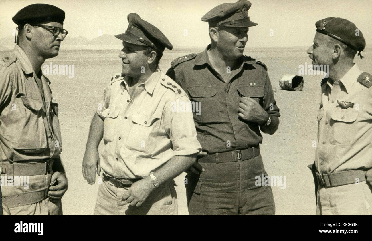 Der Sinai Krieg Generäle Stockfoto